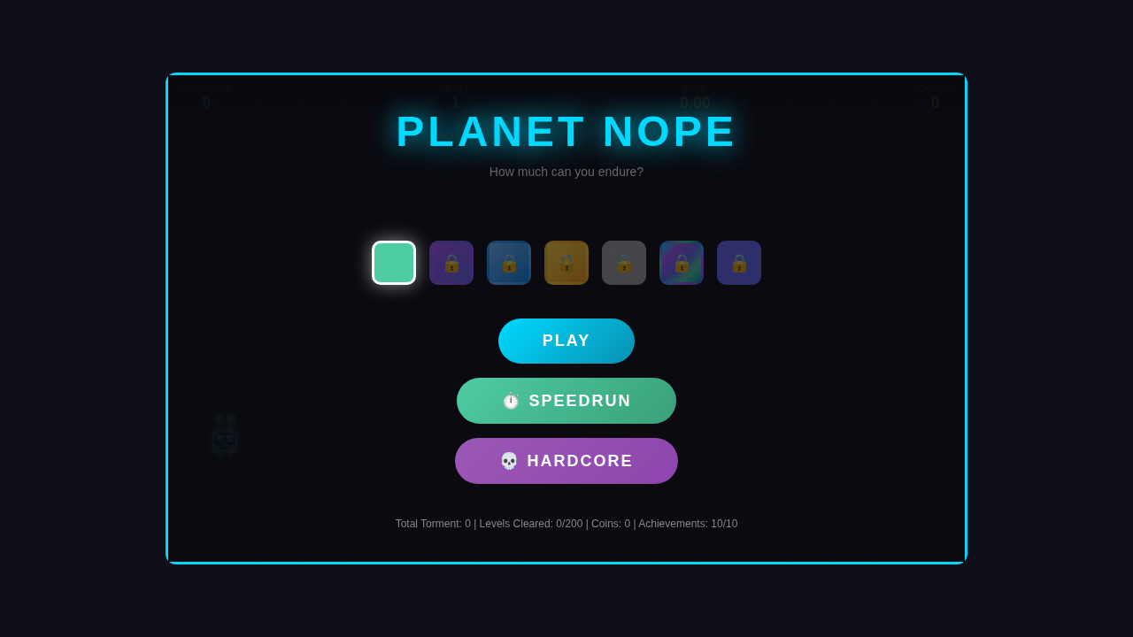The Planet Nope title screen.